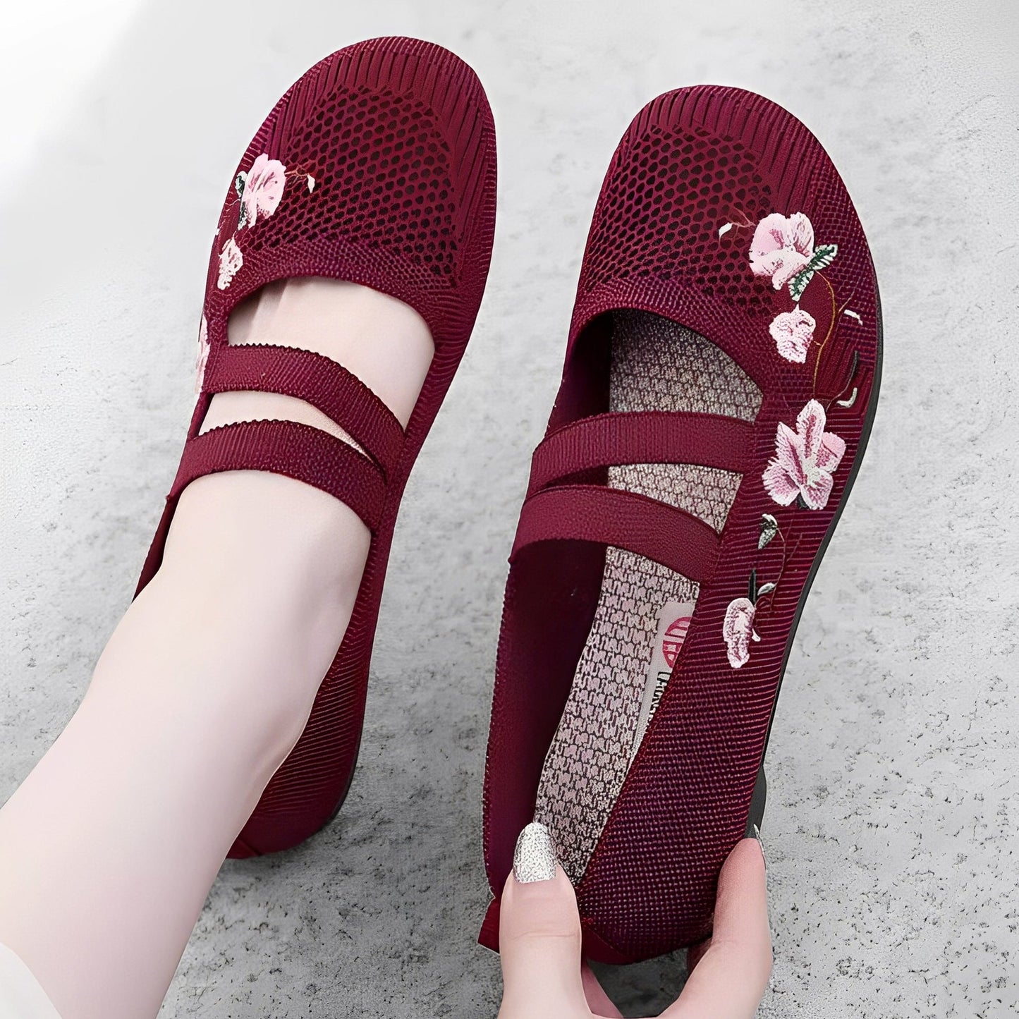 Jazmin - Komfortable und luftige Damenschuhe mit Stickerei