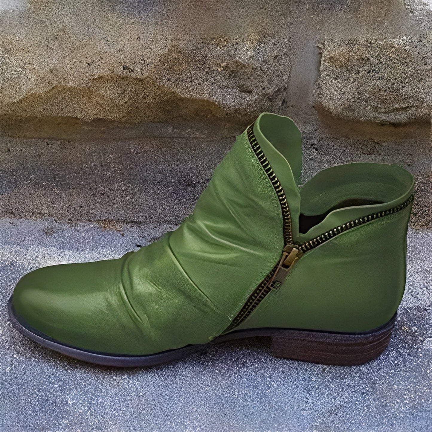 Veronica - Zeitlose Lederstiefel für Damen mit Reißverschluss