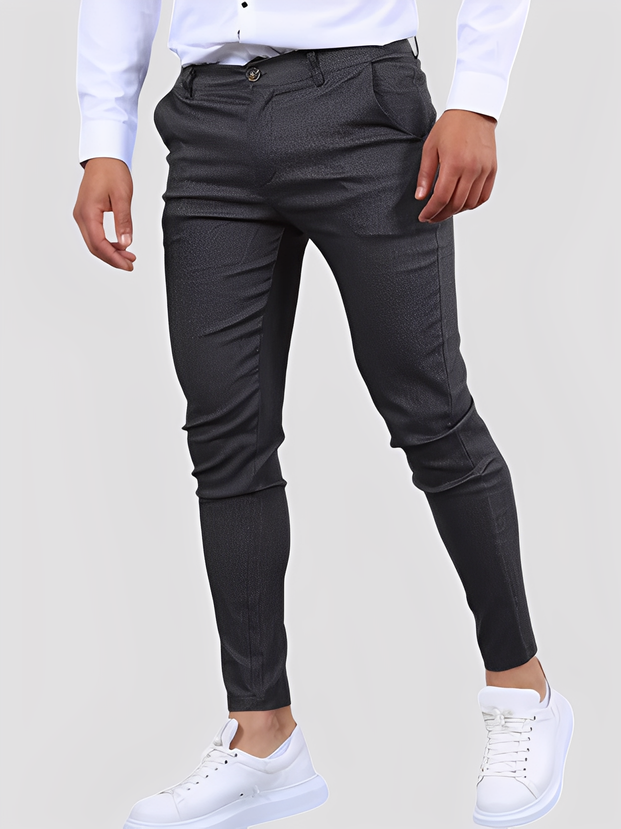 Shelton - Bequeme, elastische Herrenhose im engen Stil