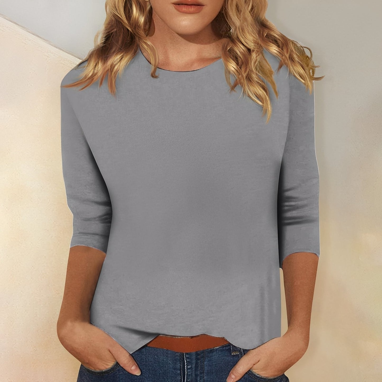 Katherina - Komfortables Damen-Shirt mit langen Ärmeln und Rundhalsausschnitt