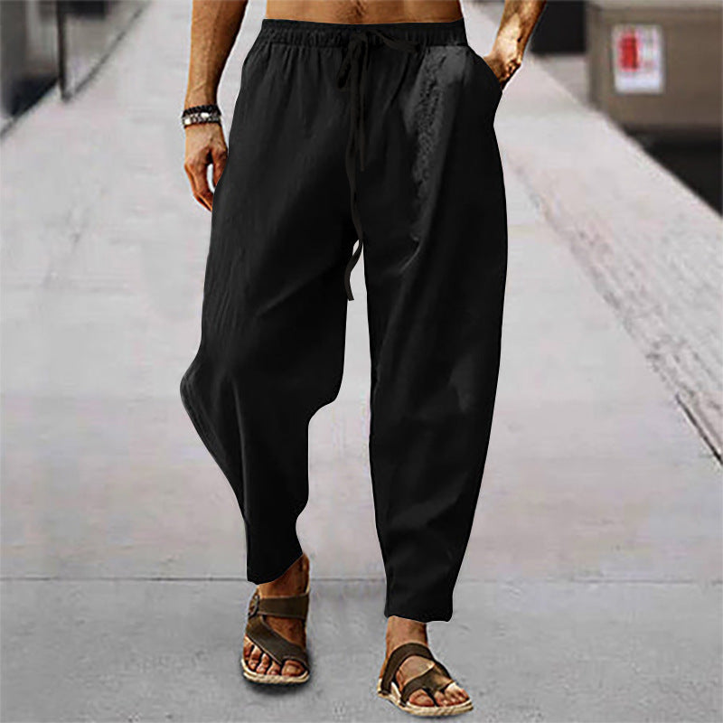 Titus – Lockere Strandhose aus Baumwolle-Leinen