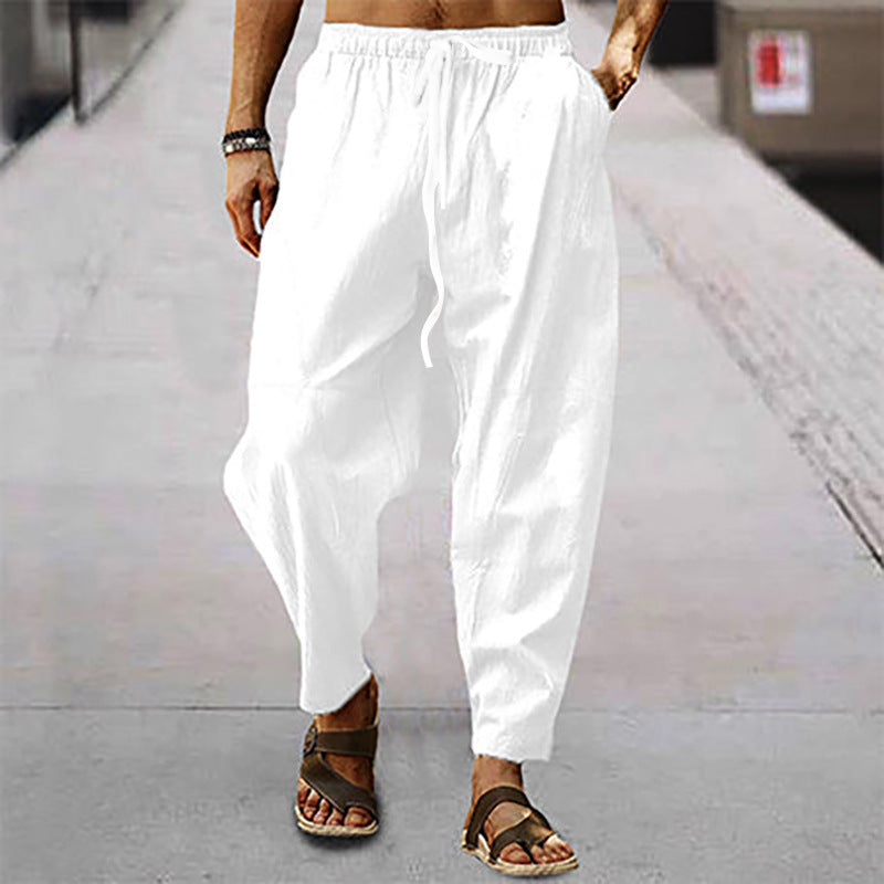 Titus – Lockere Strandhose aus Baumwolle-Leinen