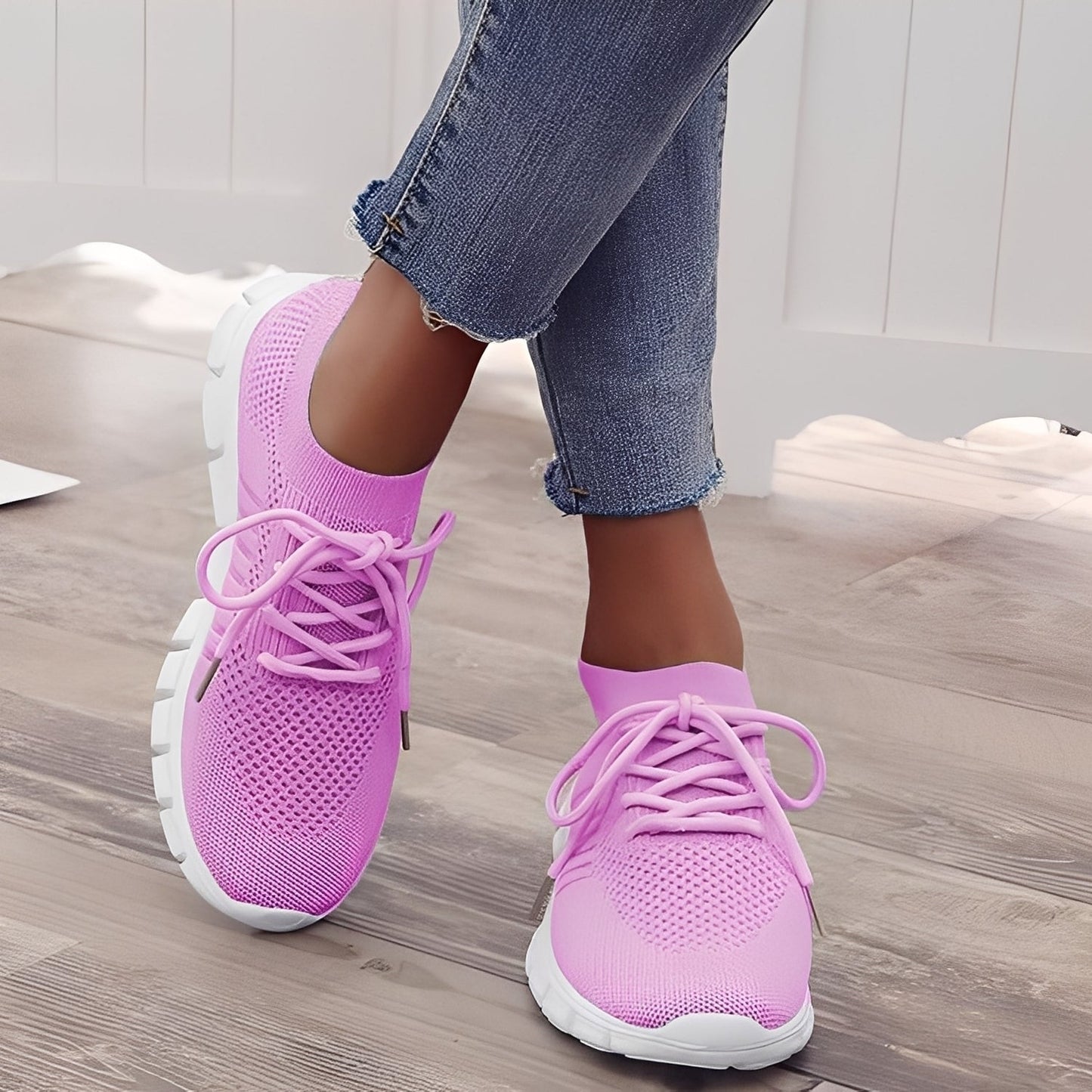Caroline - Bequeme Damen-Schuhe aus geflochtenem Netz