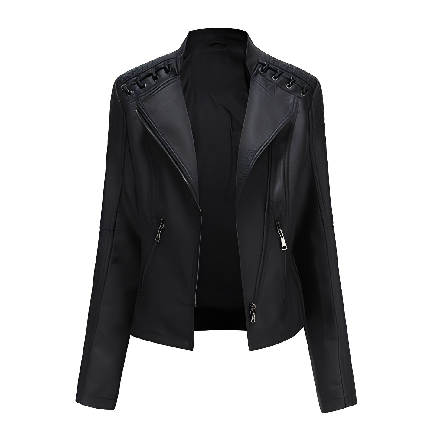 Narelle - Elegante, eng geschnittene kurze Damenlederjacke