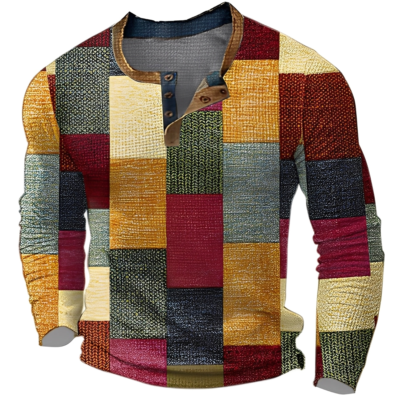 Brennan - Komfortables, bedrucktes Herren-Langarmshirt