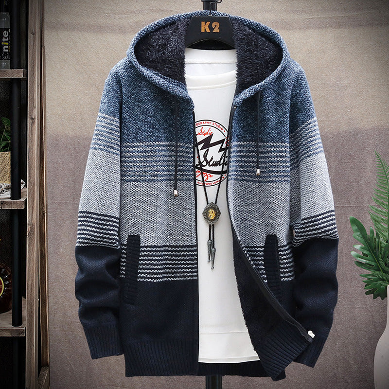 Dawson - Herren-Hoodie-Mantel lang