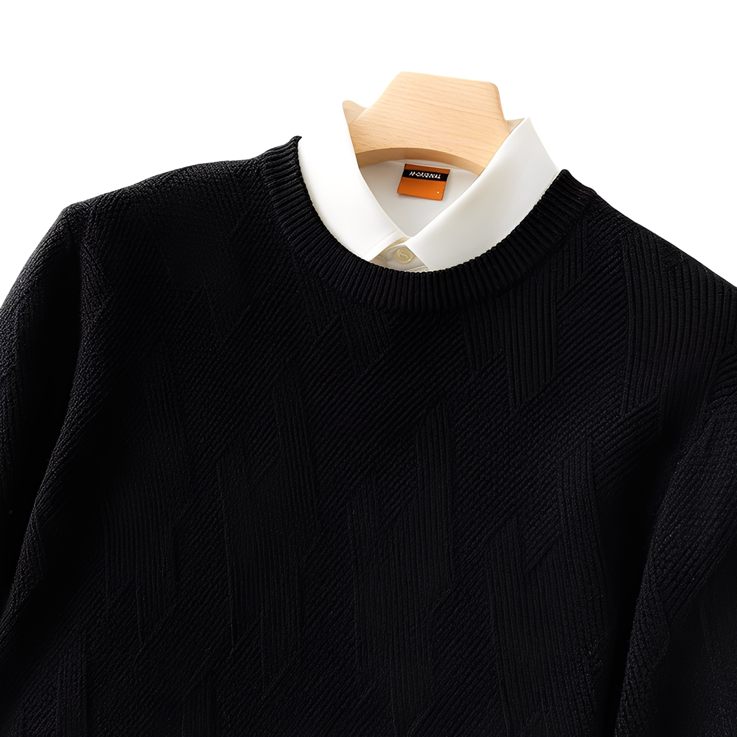 Winfred - Zeitgemäßer, bequem geschnittener Kaschmirpullover für Männer
