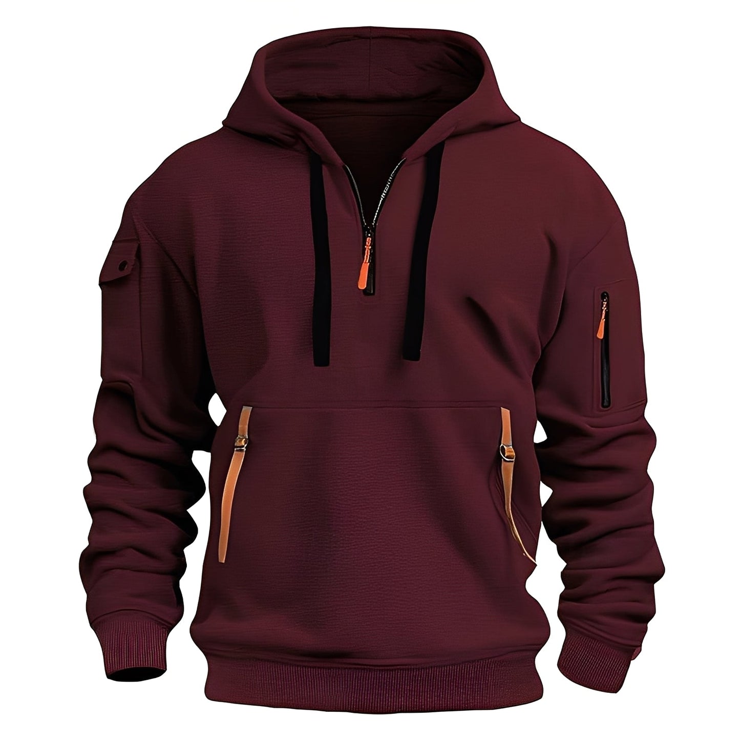 Norton - Eleganter Herren-Hoodie mit halbem Reißverschluss