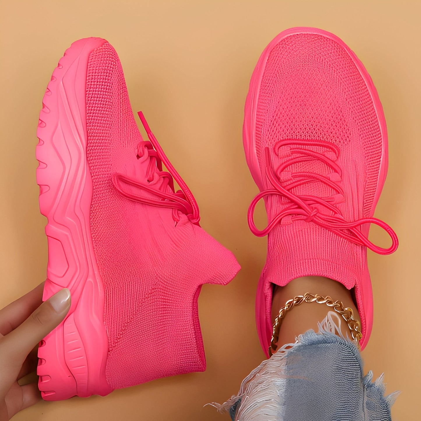 Wendi - Komfortable, lockere Strick-Sneaker für Frauen
