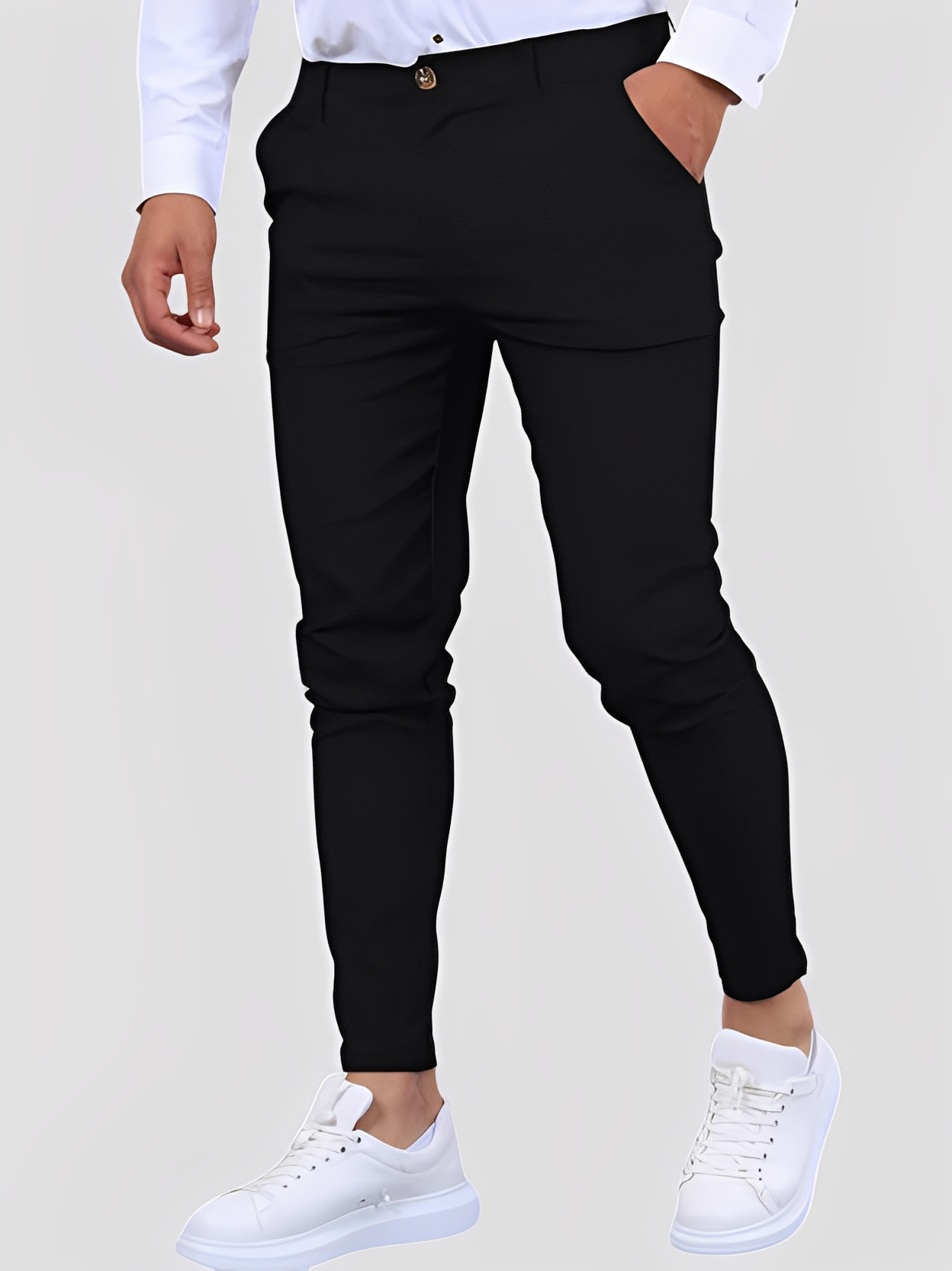 Shelton - Bequeme, elastische Herrenhose im engen Stil