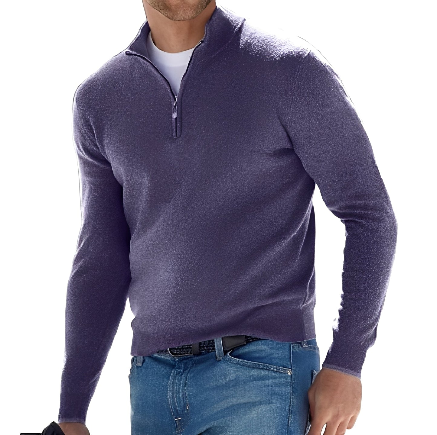 Rufus - Leichte Männerjacke mit Zipper und hohem Kragen