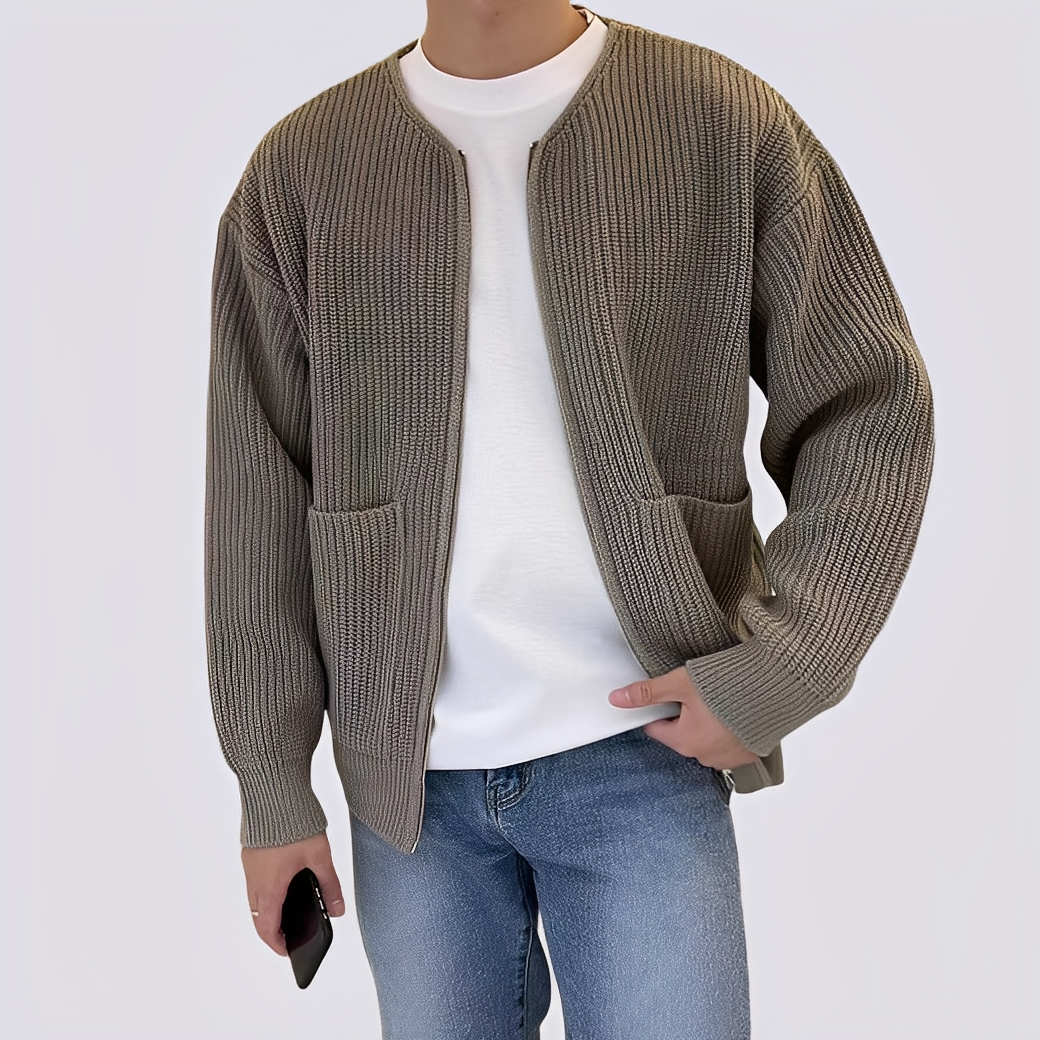 Willy - Komfortable Herren-Strickjacke mit Reißverschluss