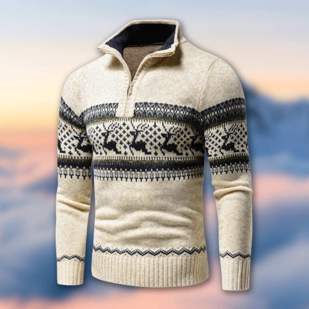 Demar – Locker geschnittene Herrensweatjacke mit Zipper