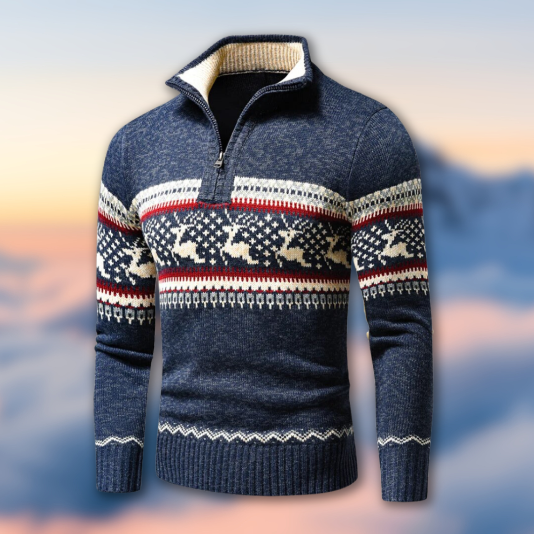 Demar – Locker geschnittene Herrensweatjacke mit Zipper