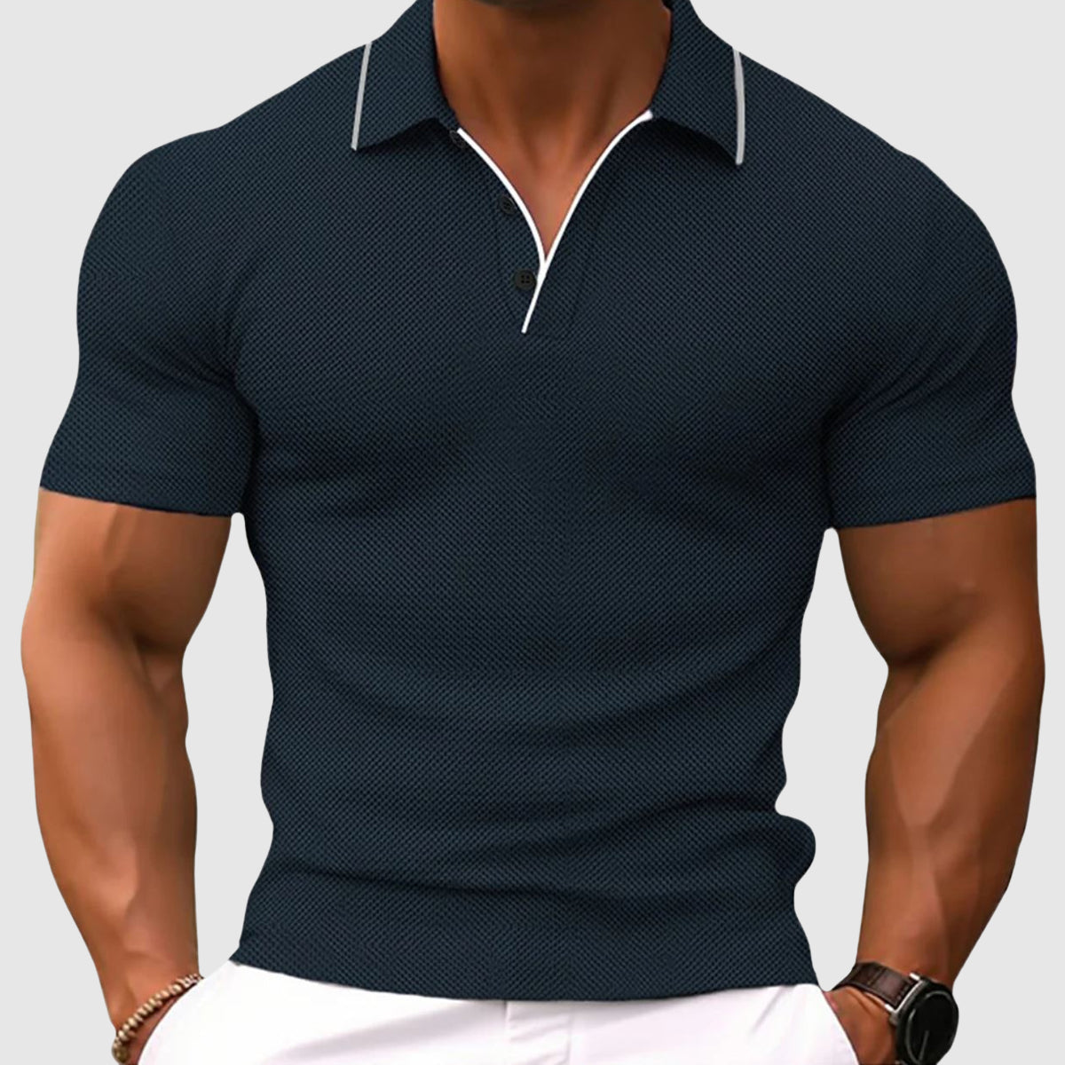 Jaren - Schmal geschnittenes Polohemd für Herren mit Taschen