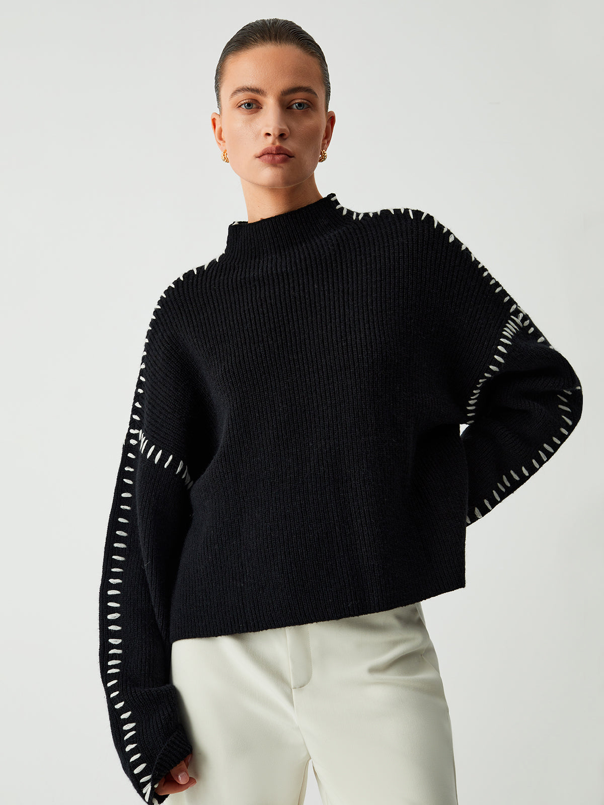 Theresa – Legerer, lockerer Rollkragenpullover