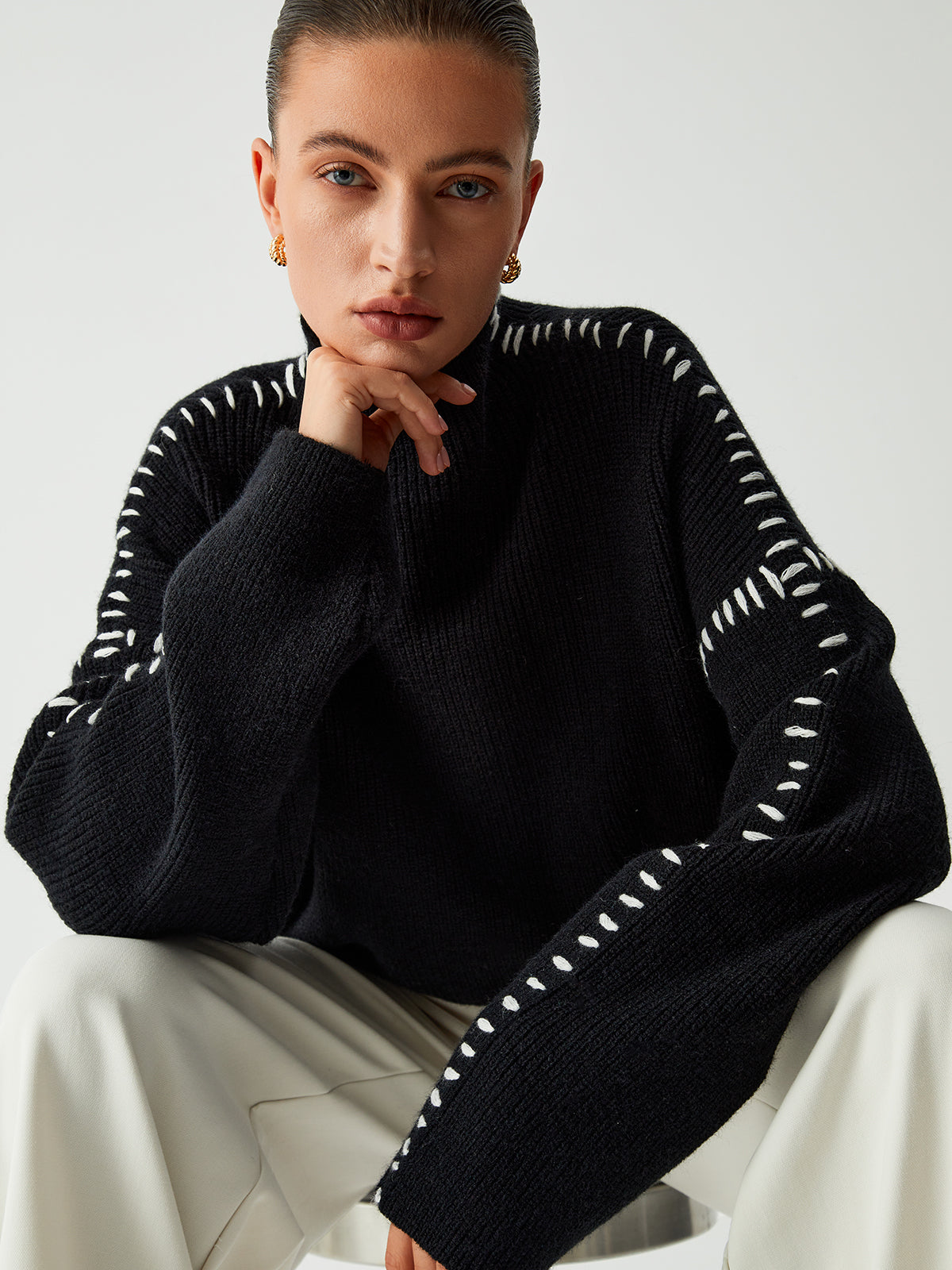 Theresa – Legerer, lockerer Rollkragenpullover