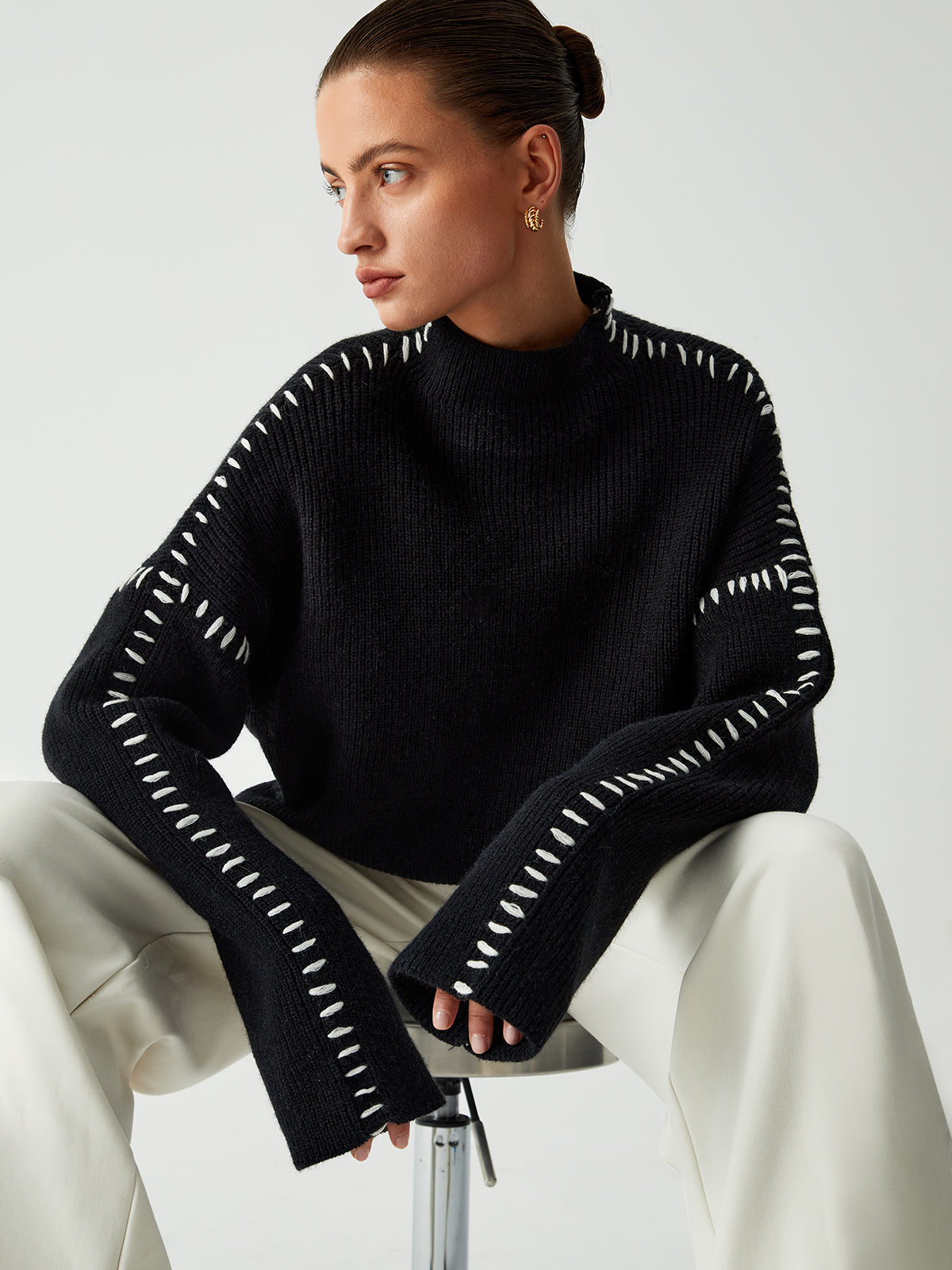 Theresa – Legerer, lockerer Rollkragenpullover