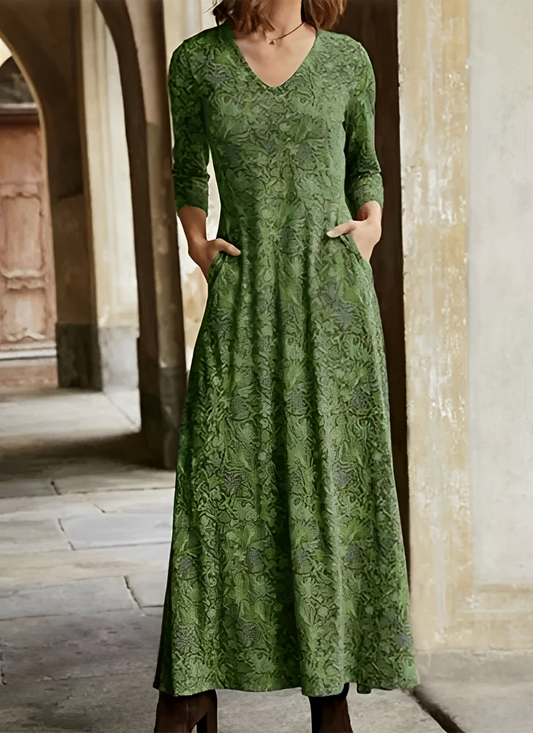 Sophie - Damen Retro-Kleid mit langen Ärmeln
