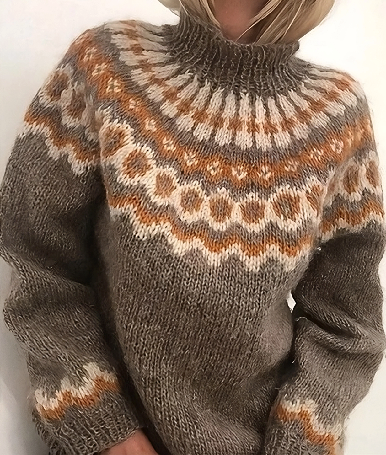 Oona – Warmer Island-Pullover mit Rollkragen