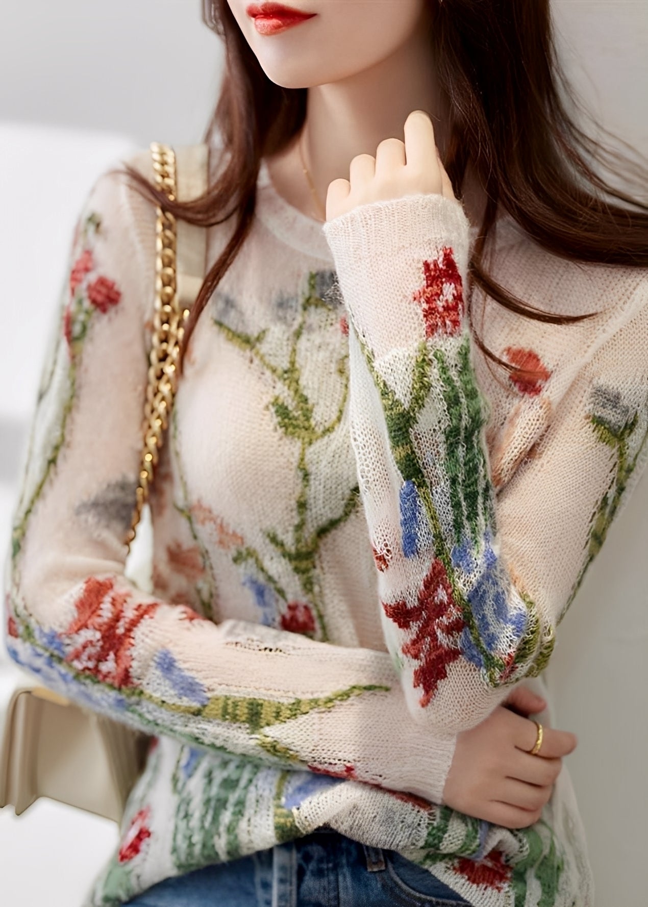 Gisselle - Schicker Damenpulli mit Blumen
