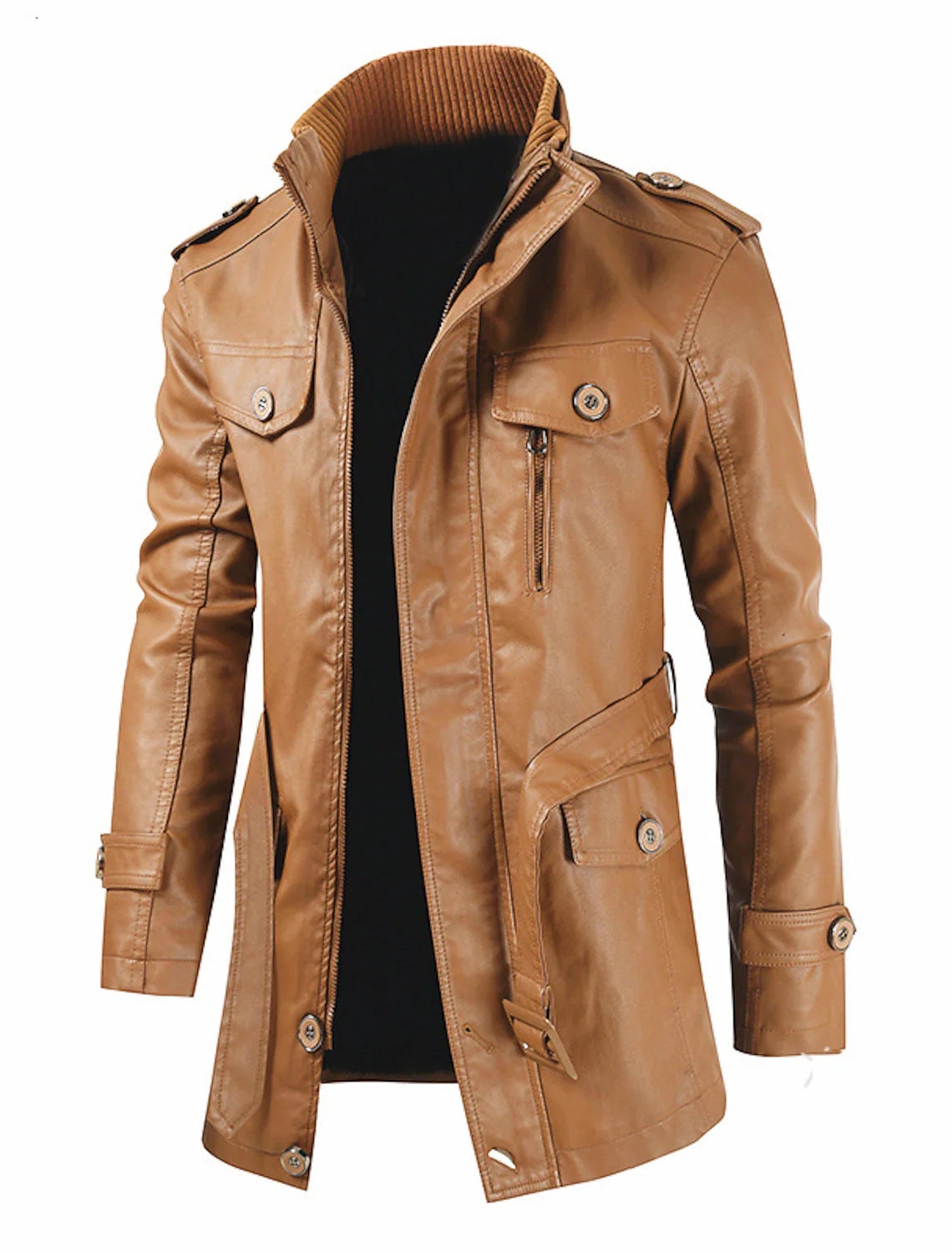 Uilleam – Lange Lederjacke für Herren