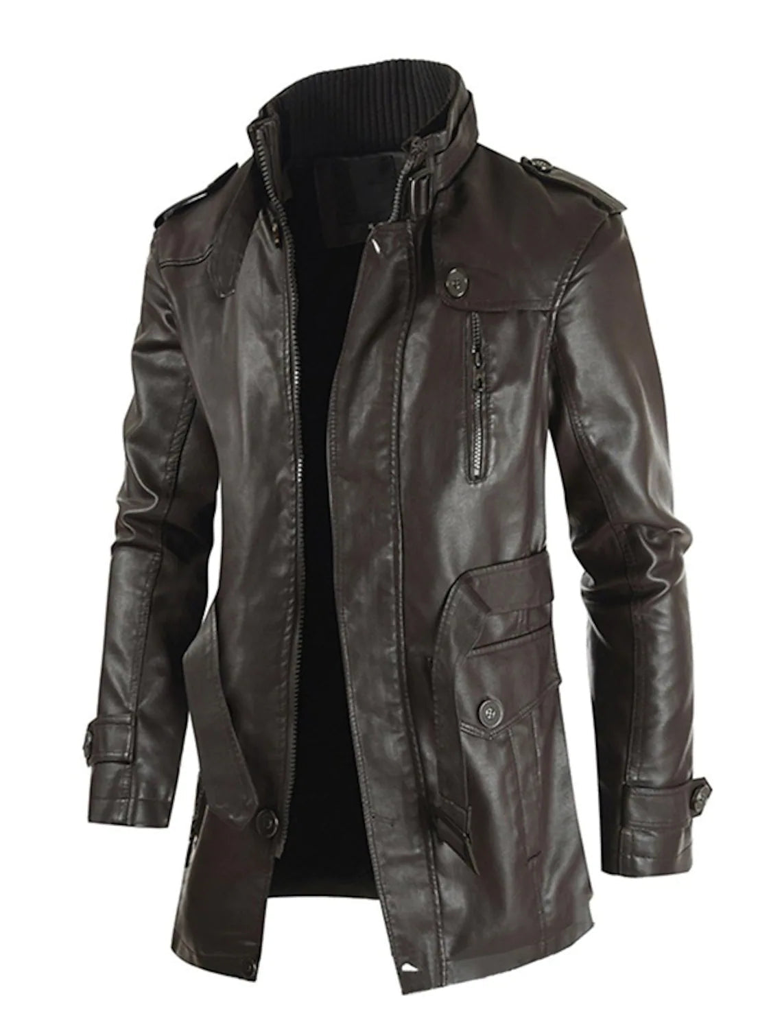 Uilleam – Lange Lederjacke für Herren