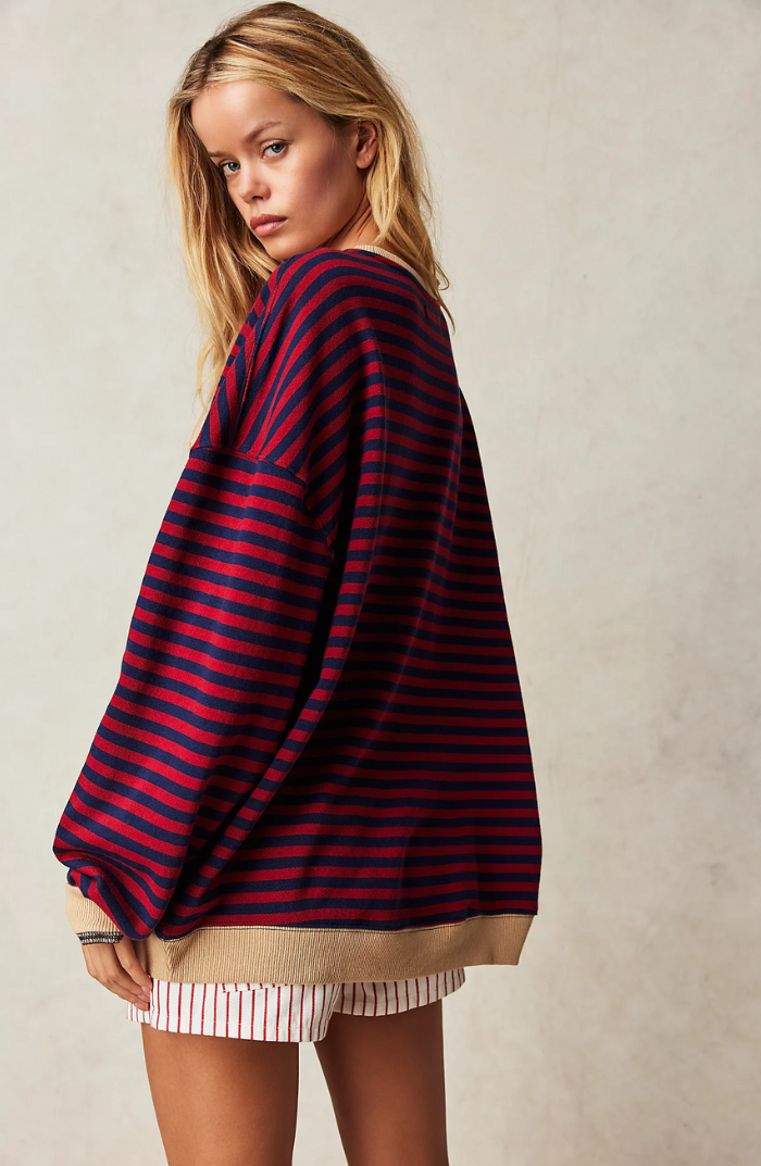 Monika – Damenpullover mit Streifen