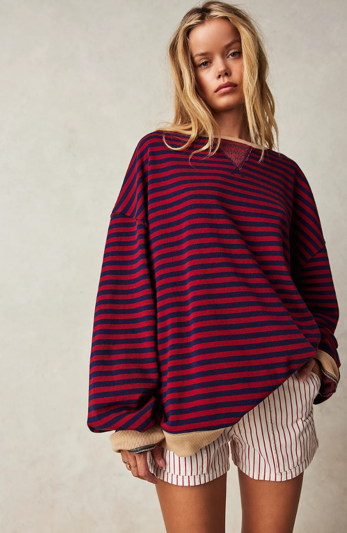 Monika – Damenpullover mit Streifen