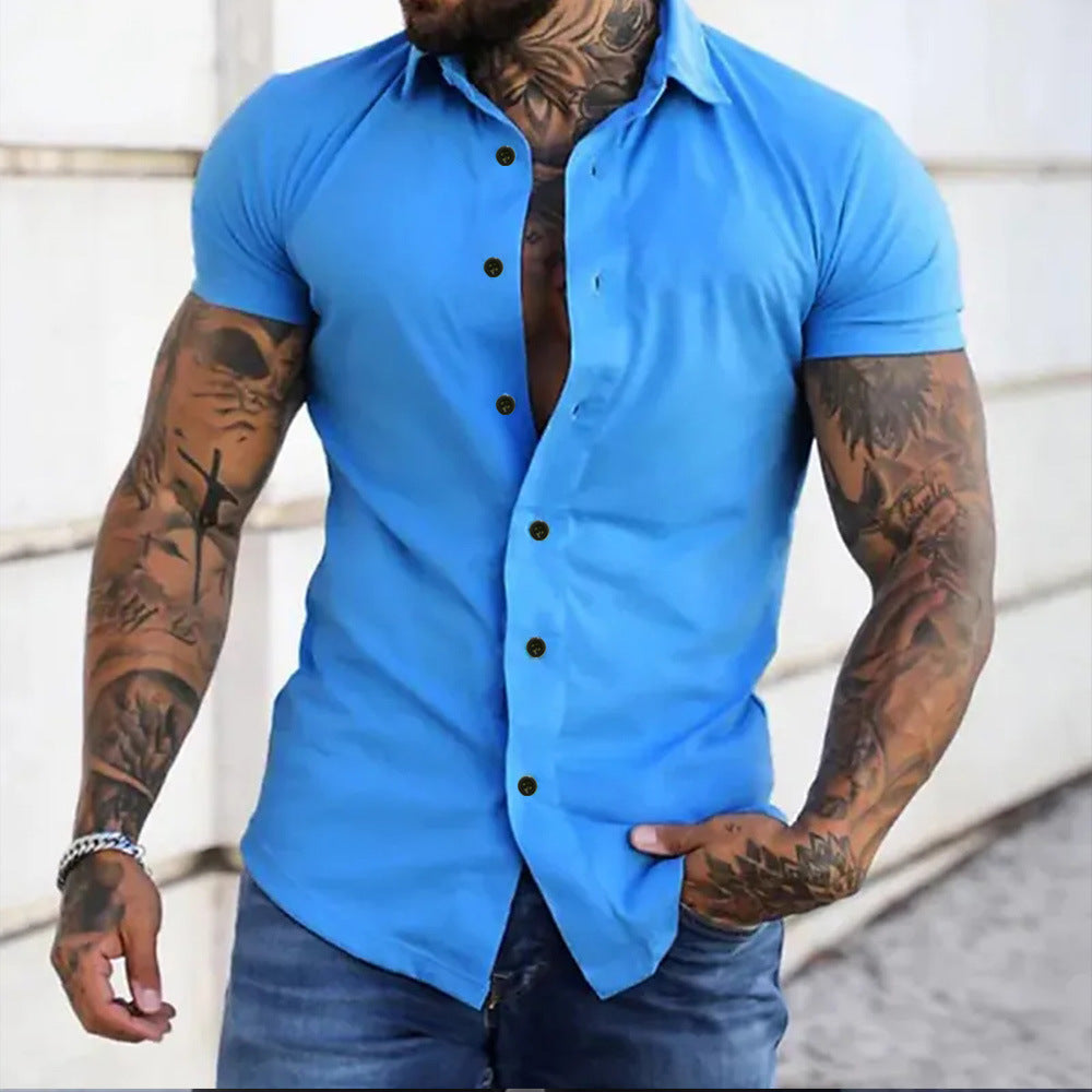 Ben – Slim Fit Hemd mit kurzen Ärmeln