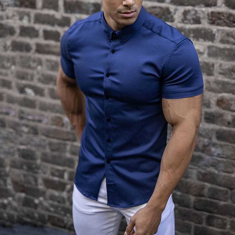 Ben – Slim Fit Hemd mit kurzen Ärmeln