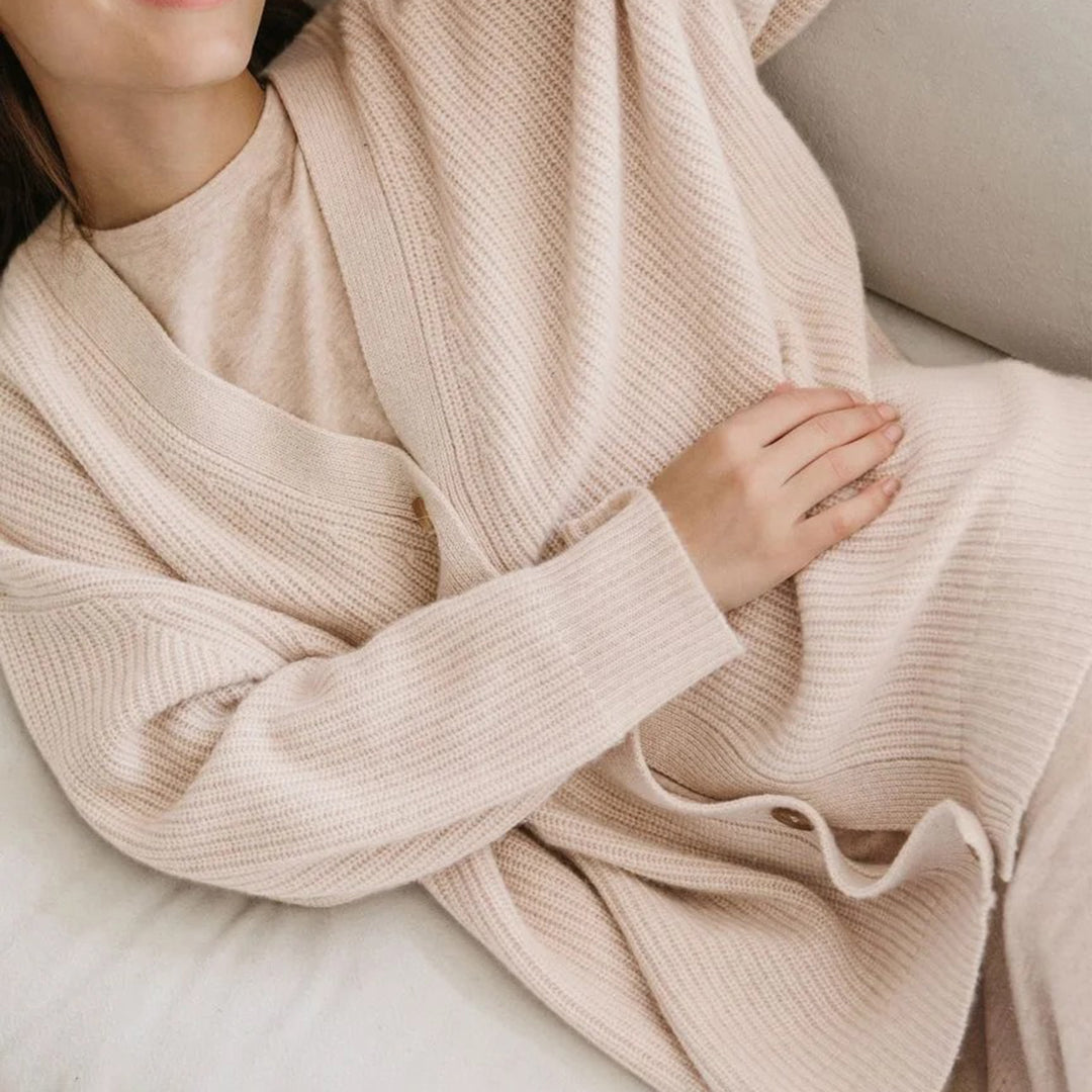 Leah – Extra langer Kaschmir-Cardigan
