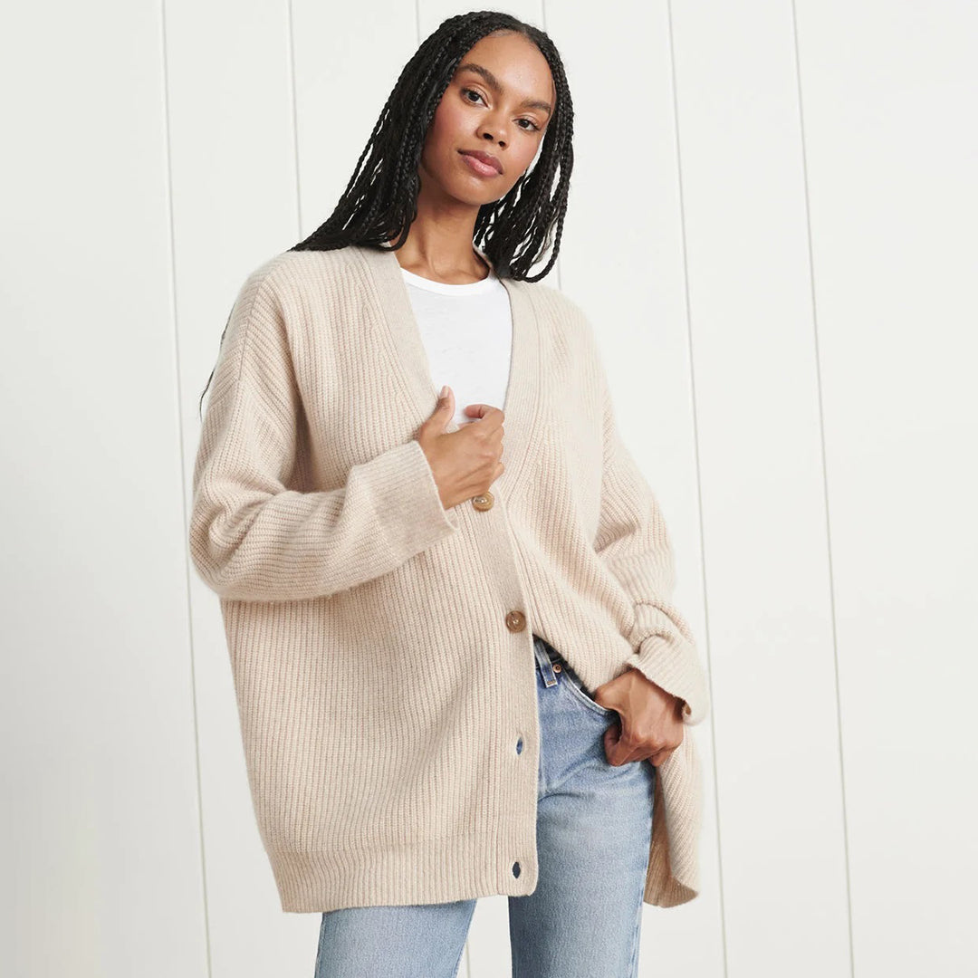 Leah – Extra langer Kaschmir-Cardigan