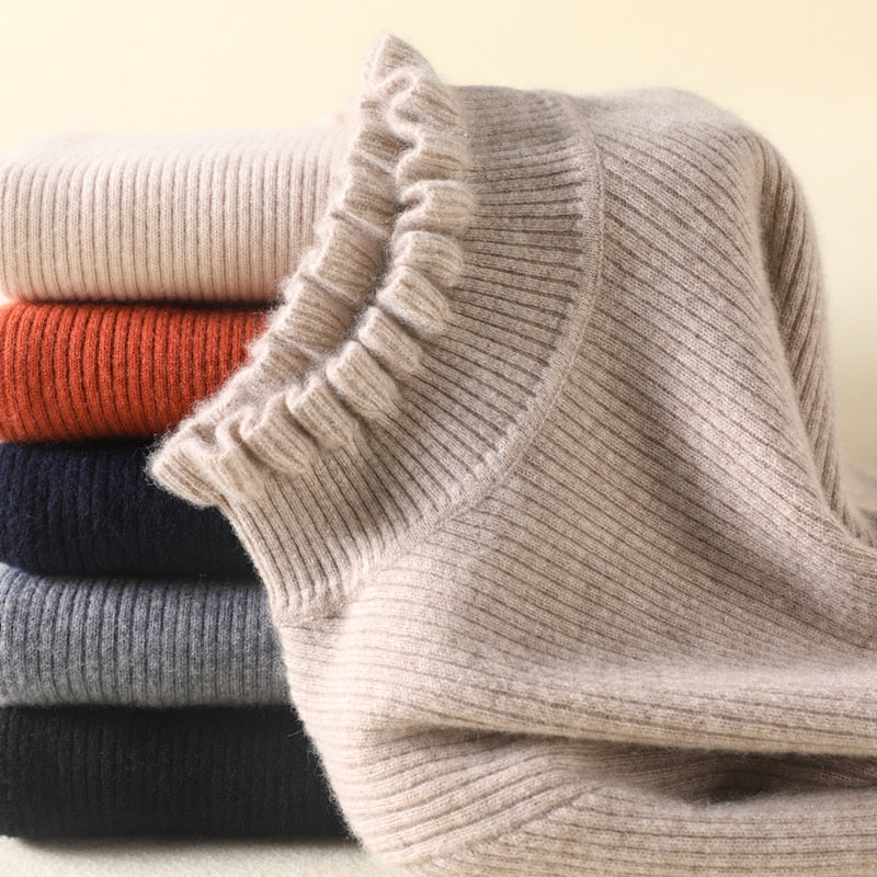 Alva – Kuscheliger Kaschmir-Rollkragenpullover