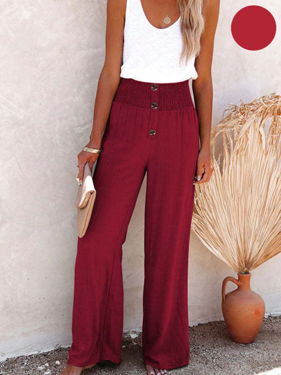 Sophia – Hoch geschnittene Hose aus Baumwolle & Leinen