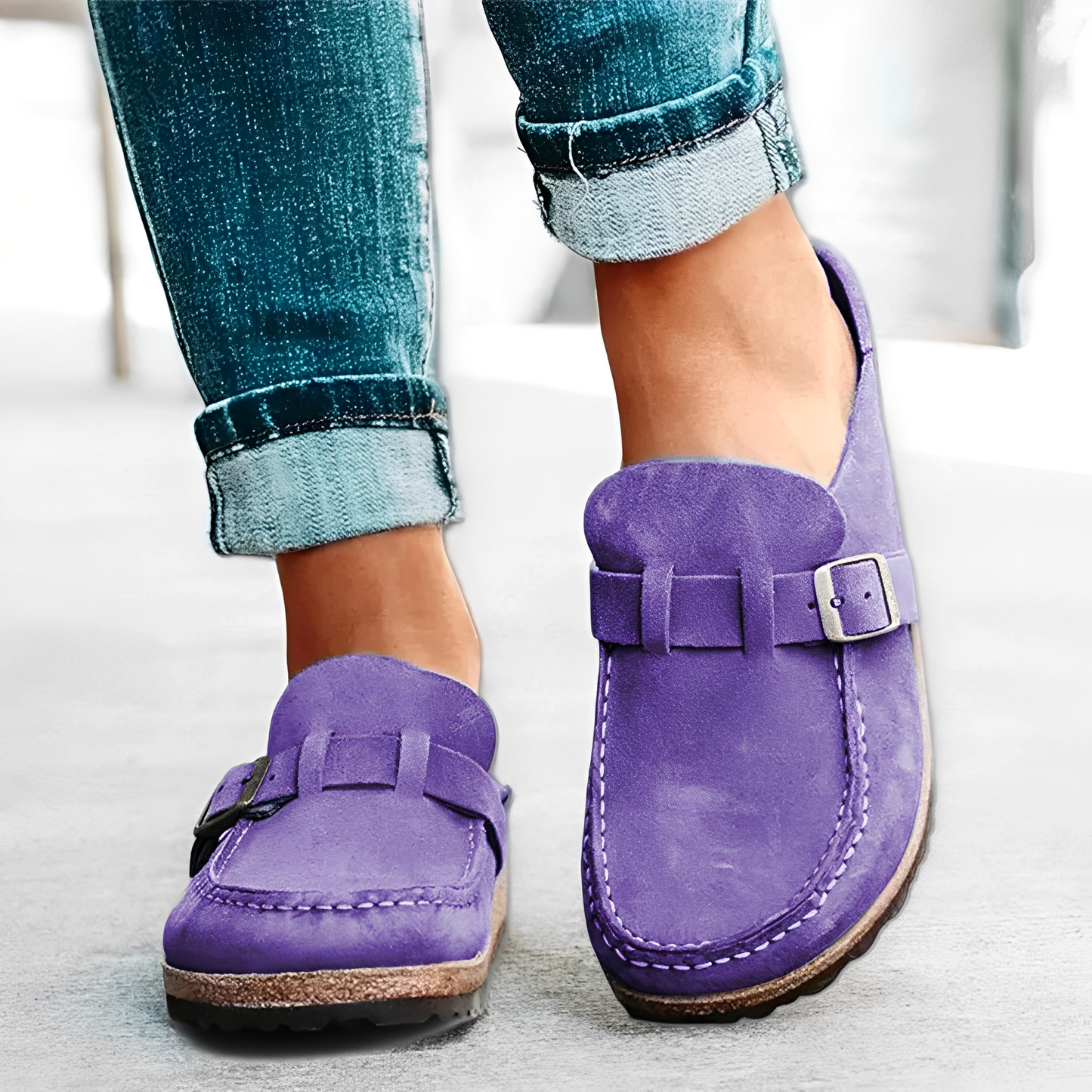 Briana - Damen Slipper-Sandalen mit Bändern und Gemütlichkeit