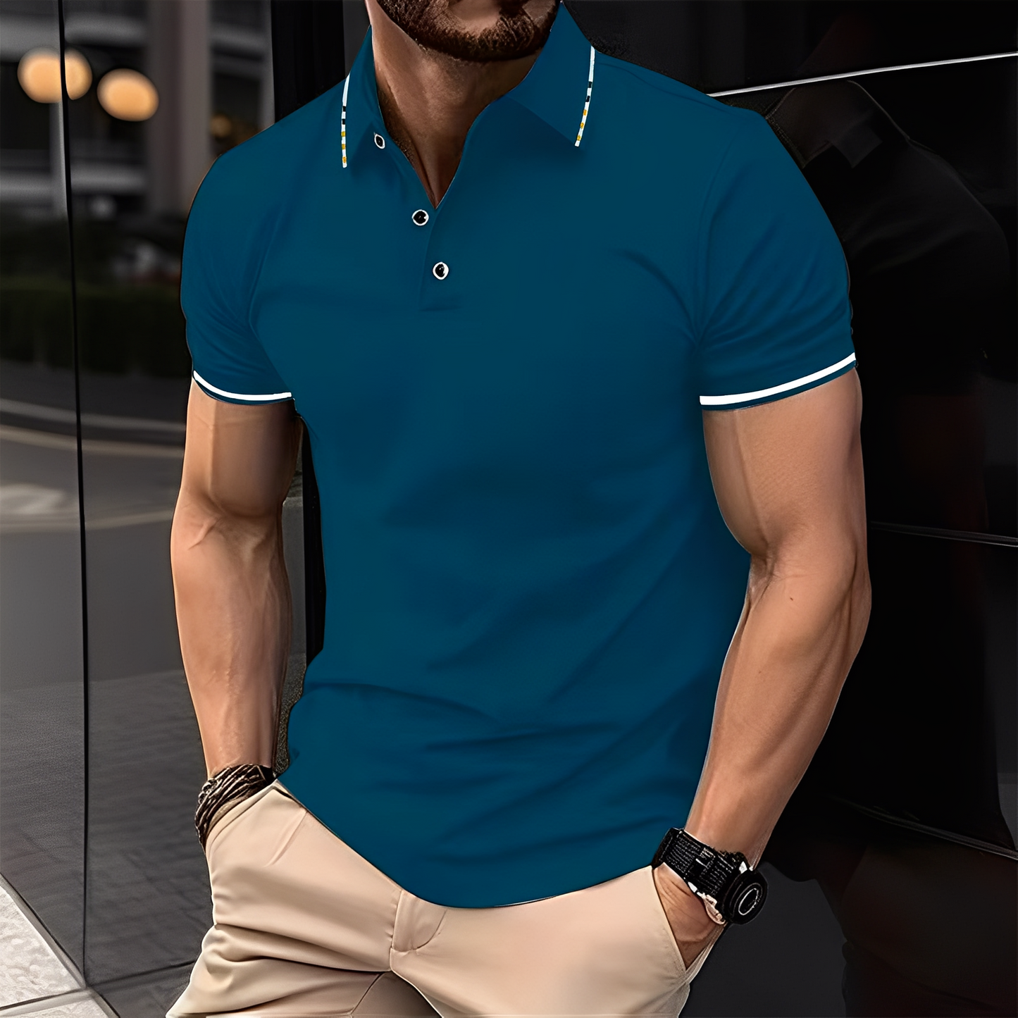 Mervyn - Bequeme Herren-Sportshirts mit kurzen Ärmeln