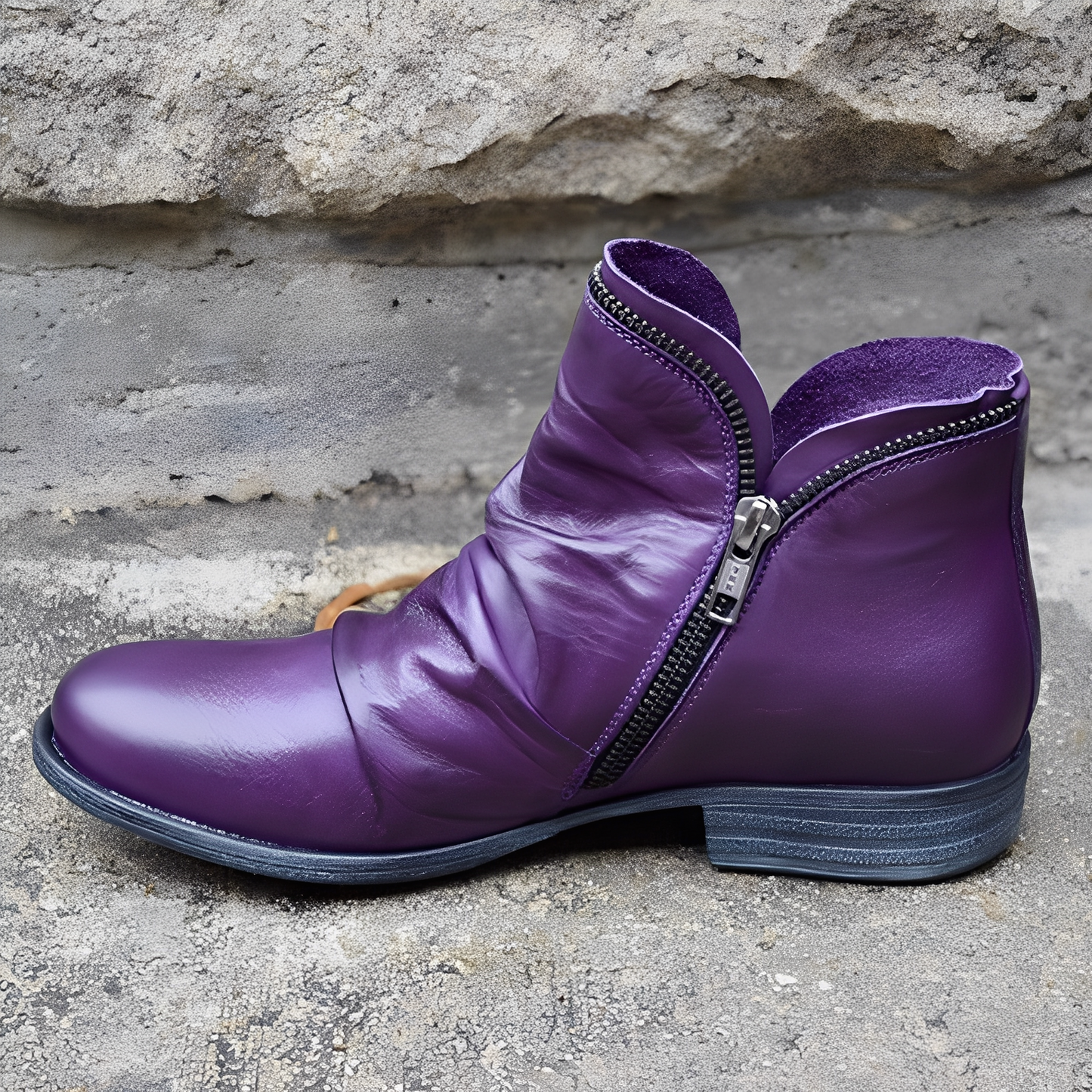 Veronica - Zeitlose Lederstiefel für Damen mit Reißverschluss