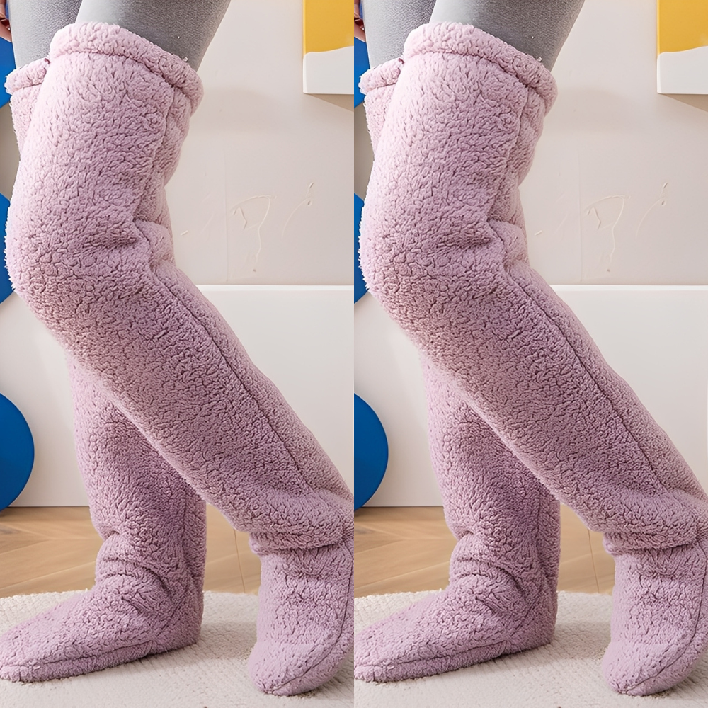 Camellia - Kuschelige, kniehohe Wintersocken für Damen