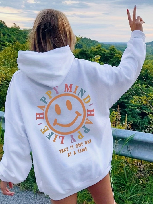 Ein Tag – Modischer Kapuzenpulli aus Baumwolle mit Statement