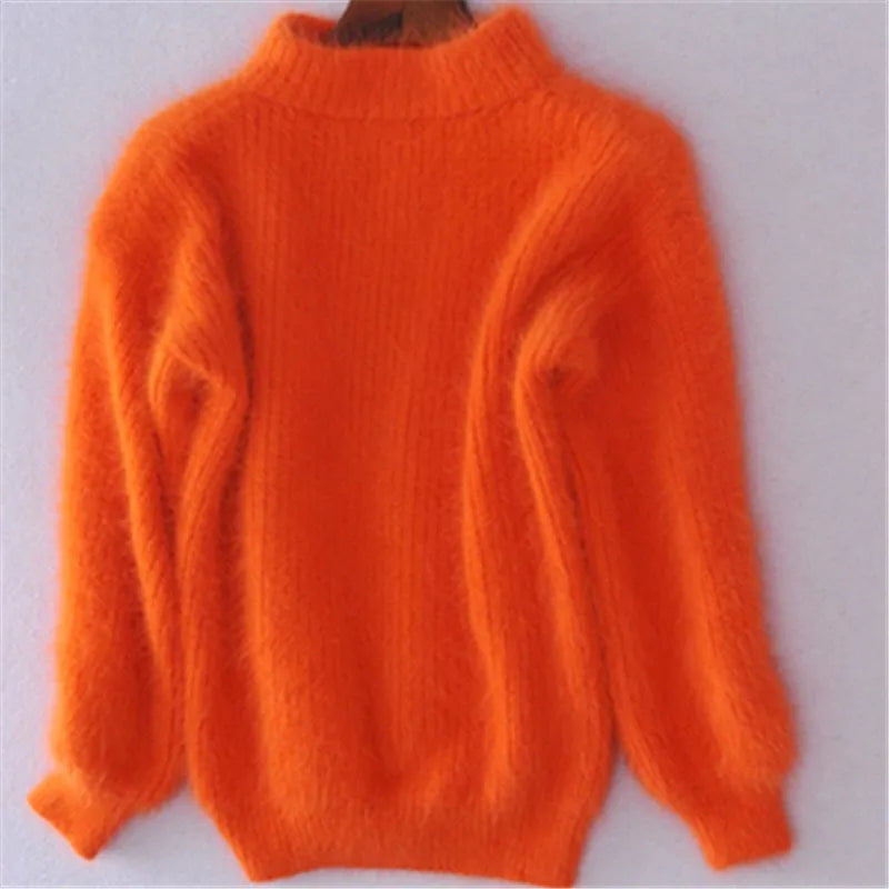 Brenda – Retro-Pullover im Angora-Look