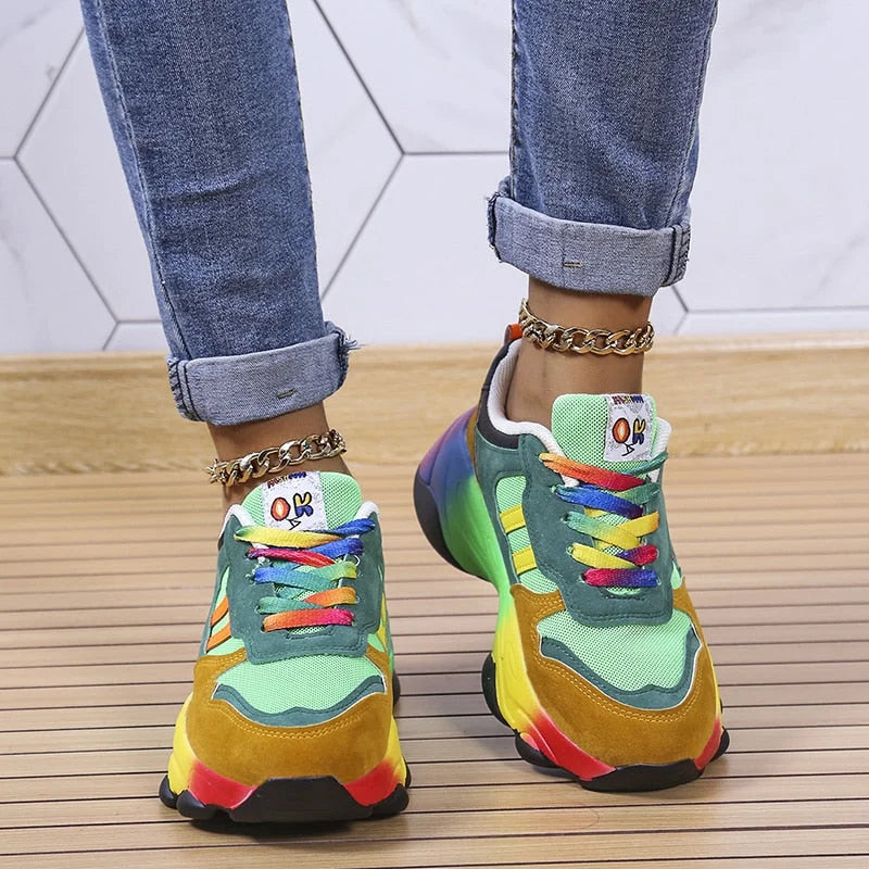 Jolie - Farbige Damenschuhe mit dicker Sohle