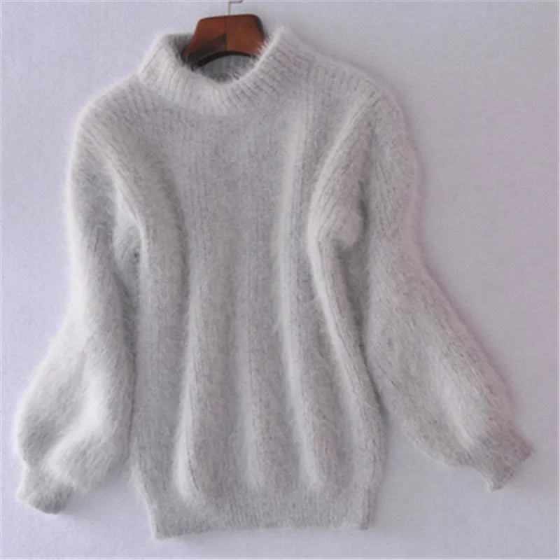 Brenda – Retro-Pullover im Angora-Look