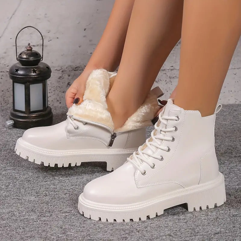 Keelin – Plateaustiefel mit Flausch
