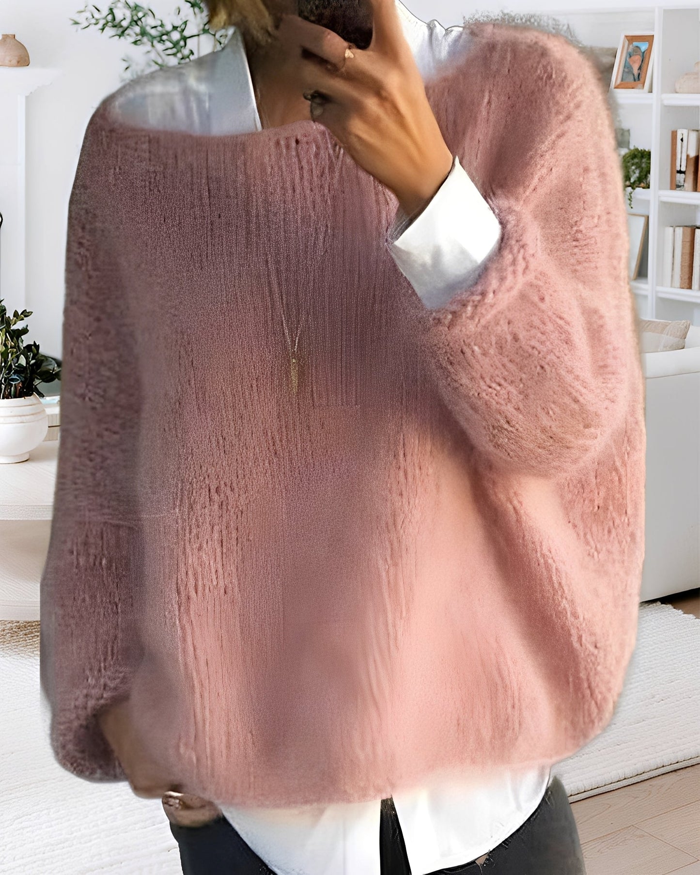 Sarah – Bunter Rundhals-Pullover
