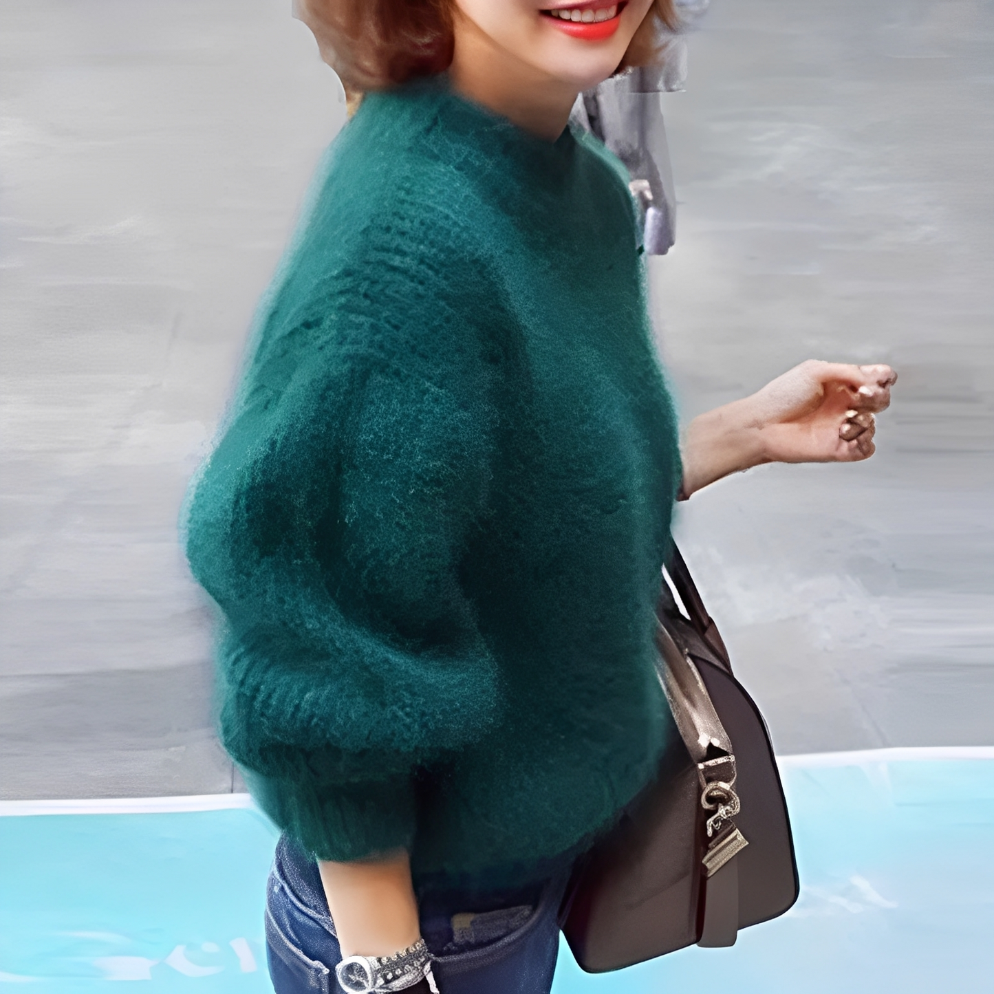 Brenda – Retro-Pullover im Angora-Look