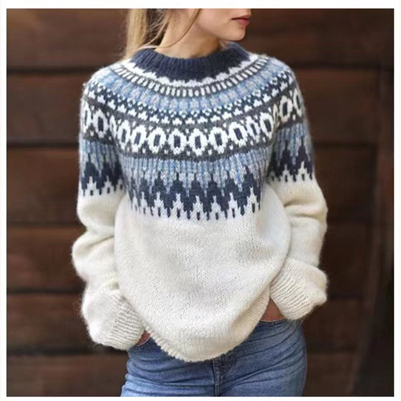 Estelle – Warmer Wollpullover im Inselstil