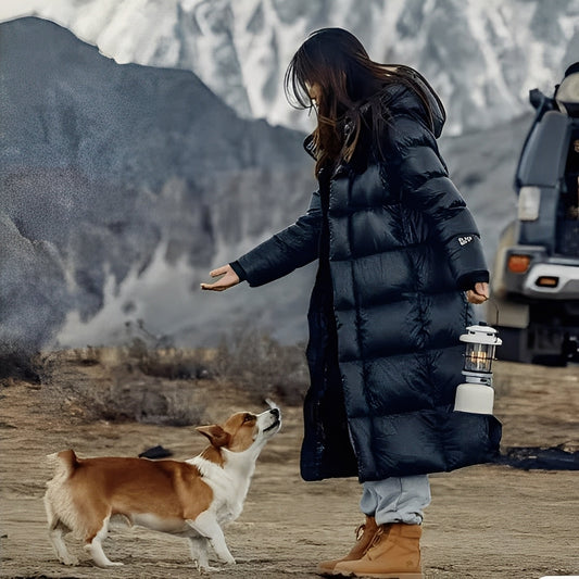 Mildred - Bequeme, lange Damen-Winterjacke