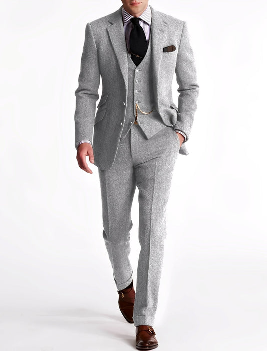 Desmond - Eleganter dreiteiliger Herren-Tweed-Anzug