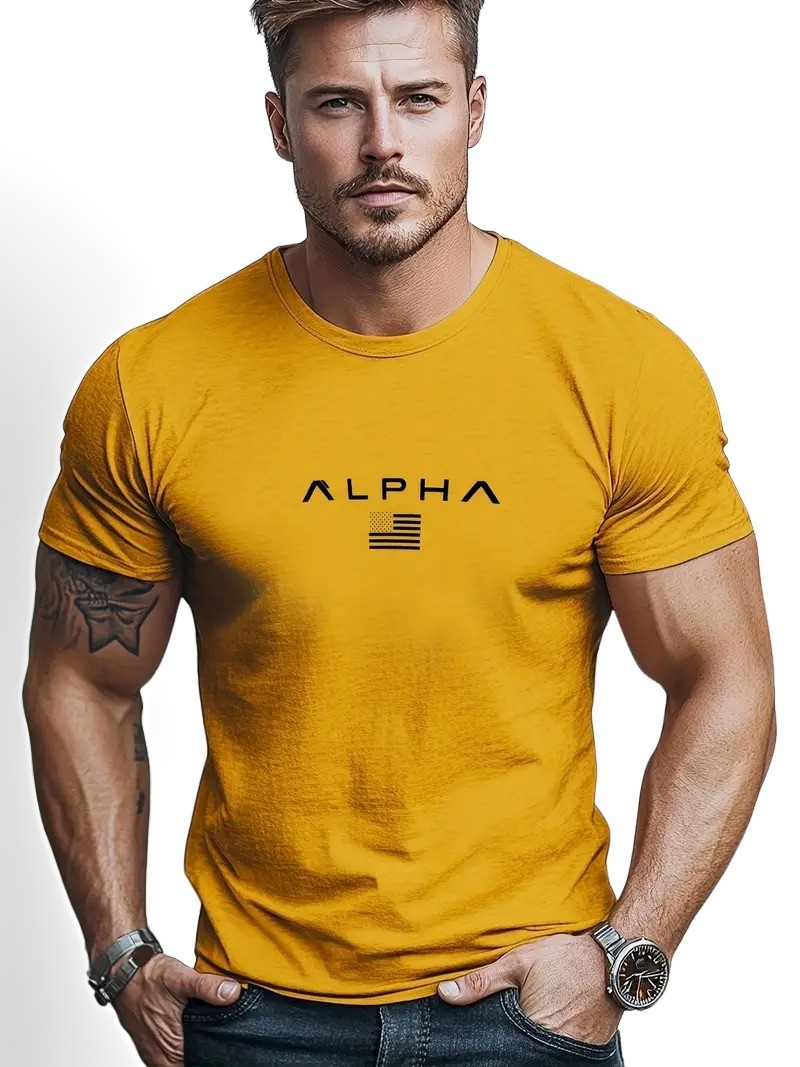 Neal - Einfaches Rundhals-T-Shirt für Männer